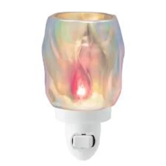 Scentsy Bubbled Iridescent Wax Warmer Wall Plug In With Bulb - Picture 2 of 5